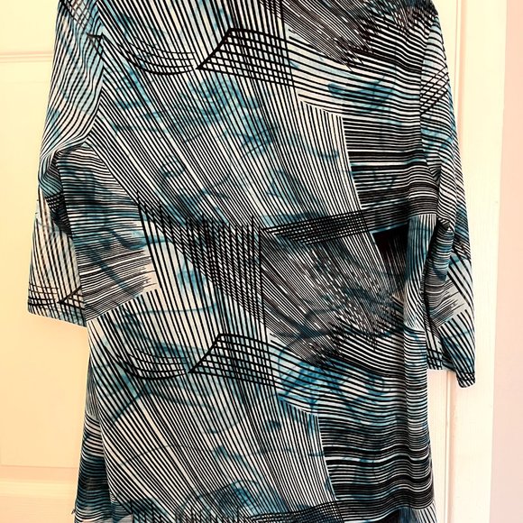 Laura (plus), XL blue tunic top, 2 layered - Picture 6 of 6
